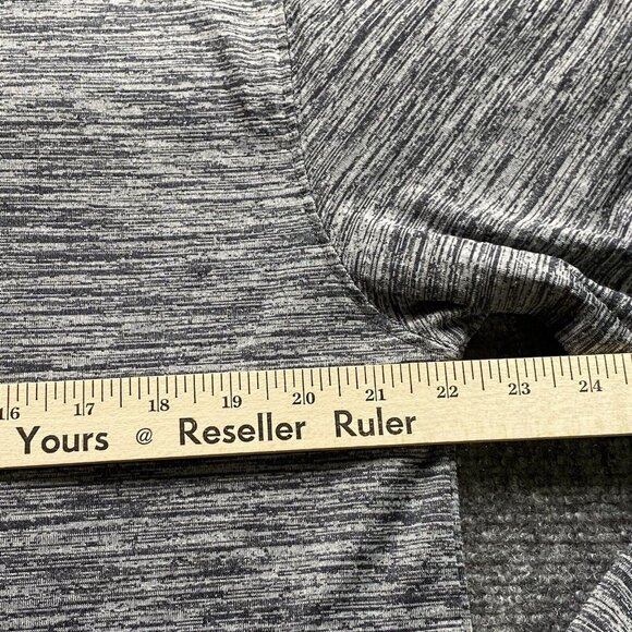Reebok‎ Hoodie Mens L Gray Marble 1/4 Zip Double Knit Pullover Sweatshirt Logo - Picture 10 of 13